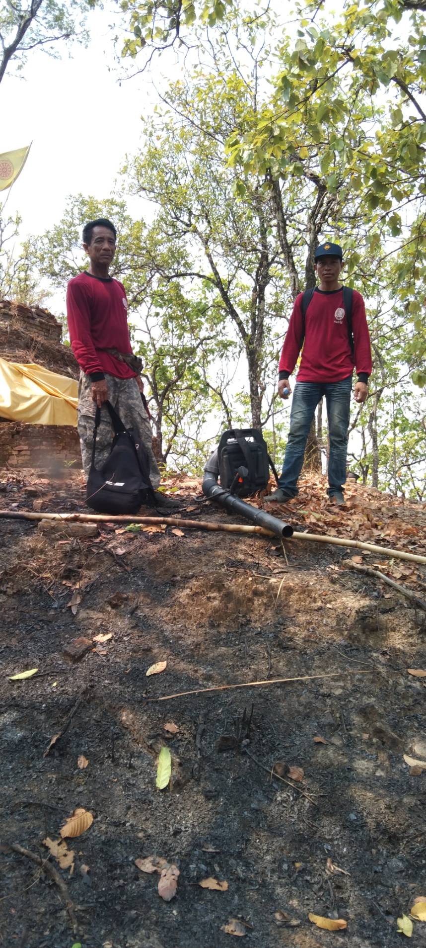 ศูนย์อำนวยการป้องการไฟป่าฯอำเภอเชียงของ จัดชุดลาดตระเวนเฝ้าระวังไฟป่าในหมู่บ้านที่มีความเสี่ยงสูง