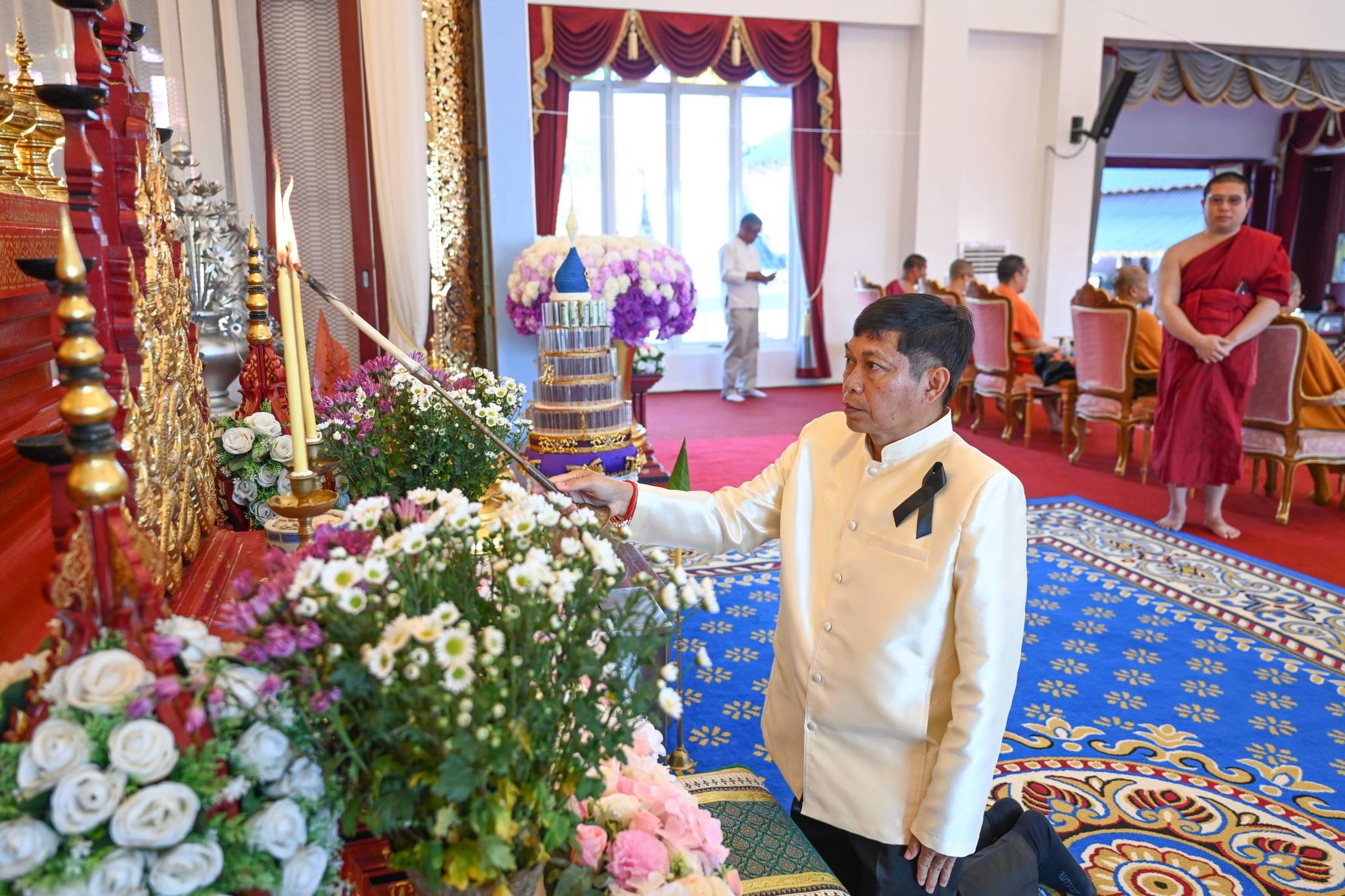 นายอำเภอแม่สาย นำทุกภาคส่วนจัดพิธีสืบชะตาและวันสถาปนาเมืองเชียงราย ณ วัดหิรัญญาวาส อำเภอแม่สาย จังหวัดเชียงราย