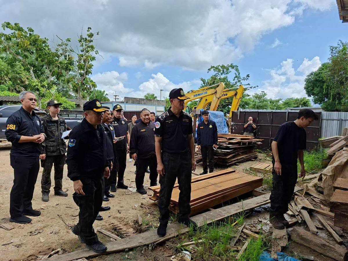 จังหวัดเชียงราย ผนึกกำลังขยายผลขบวนการลักลอบตัดไม้ ตรวจค้นโรงงานแปรรูปไม้ พบไม้จำนวนมาก อายัดตรวจสอบแหล่งที่มา
