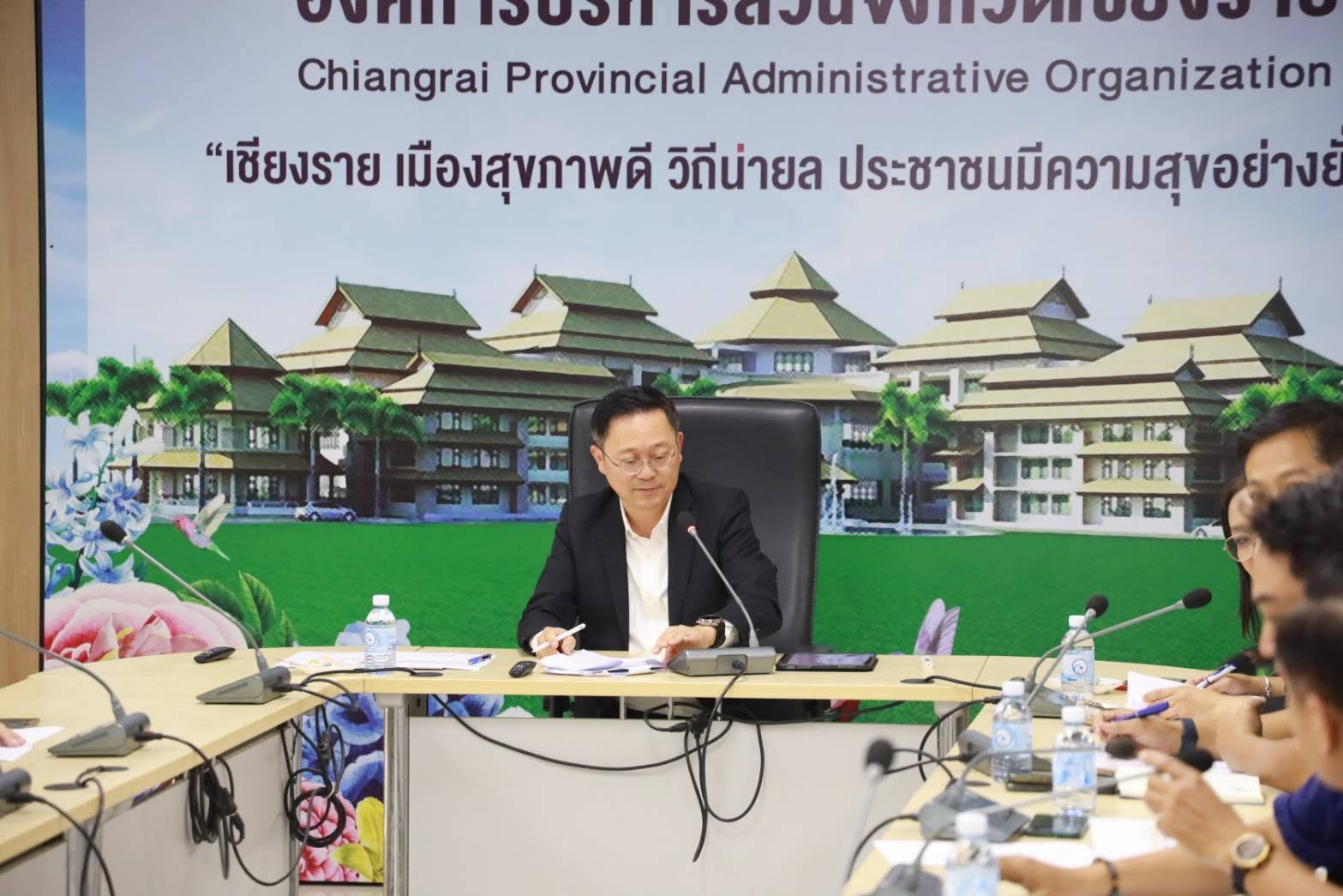 เชียงรายประชุมเตรียมความพร้อมรับสัญญาณถ่ายทอดสดพิธีถวายดอกไม้จันทน์ วางระบบภาพและเสียงให้ครอบคลุมพื้นที่พิธี